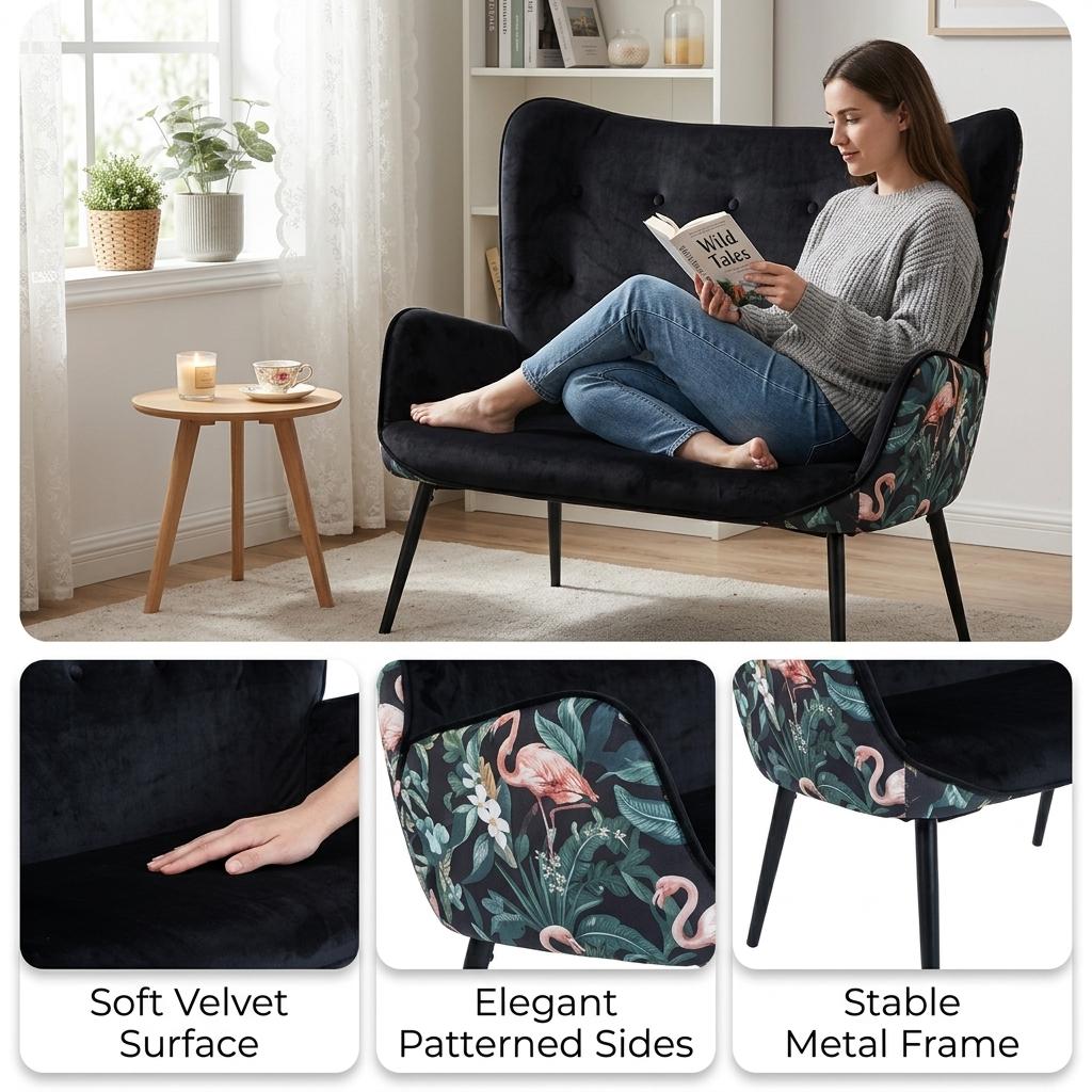 Kas Love Seat Velvet Accent Chairs