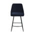 Modern Corduroy Bar Stool, Metal Frame - LAKERS H66 BLUE