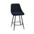 Modern Corduroy Bar Stool, Metal Frame - LAKERS H66 BLUE