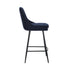 Modern Corduroy Bar Stool, Metal Frame - LAKERS H66 BLUE