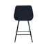 Modern Corduroy Bar Stool, Metal Frame - LAKERS H66 BLUE