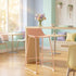 Modern Bar Stool, PP Seat & Metal Legs - LAMER TERRACOTTA