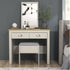 Modern Grey Vanity, MDF Melamine Finish - LANCASTER 2 Drawer Dressing Table Set