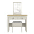 Modern Grey Vanity, MDF Melamine Finish - LANCASTER 2 Drawer Dressing Table Set