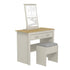 Modern Grey Vanity, MDF Melamine Finish - LANCASTER 2 Drawer Dressing Table Set