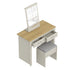 Modern Grey Vanity, MDF Melamine Finish - LANCASTER 2 Drawer Dressing Table Set