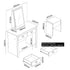Modern Grey Vanity, MDF Melamine Finish - LANCASTER 2 Drawer Dressing Table Set