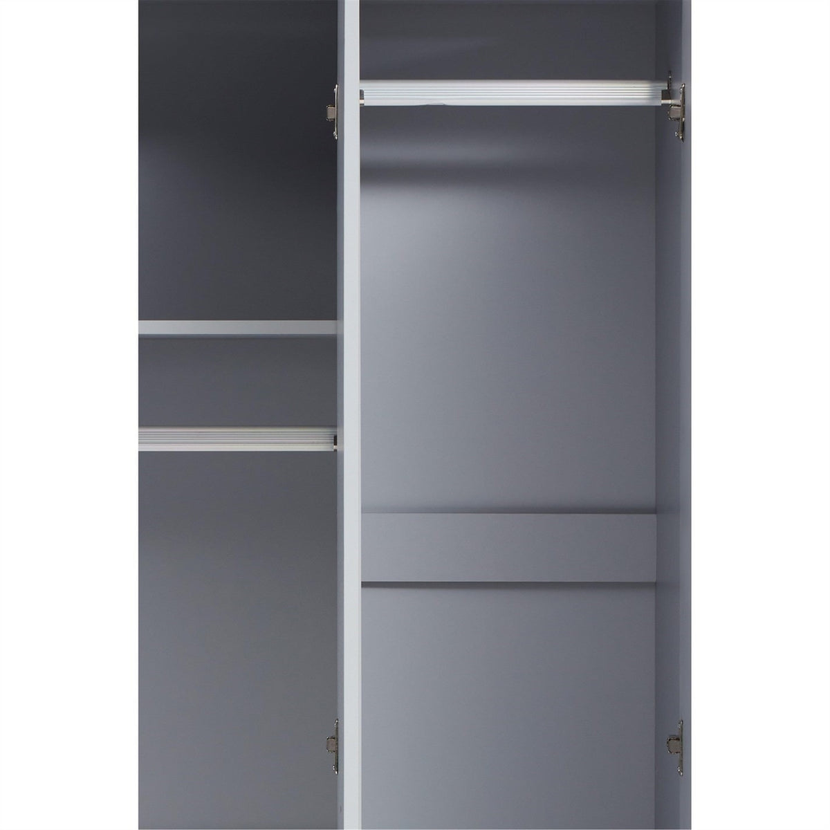 Modern Grey Storage, Melamine Finish - LANCASTER 3 Door Wardrobe