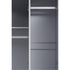 Modern Grey Storage, Melamine Finish - LANCASTER 3 Door Wardrobe
