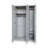 Modern Grey Storage, Melamine Finish - LANCASTER 3 Door Wardrobe