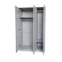 Modern Grey Storage, Melamine Finish - LANCASTER 3 Door Wardrobe