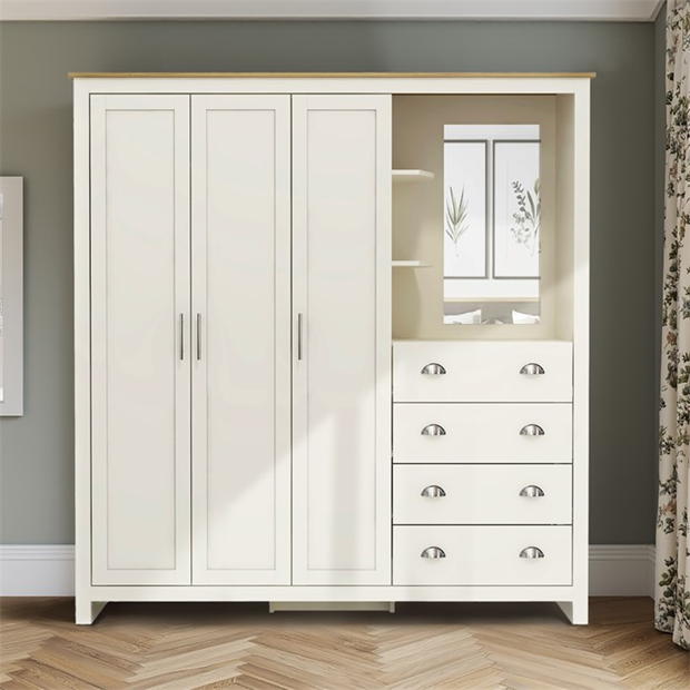 Modern Storage Cabinet, Particleboard & MDF - LANCASTER COMBINE UNIT BEIGE