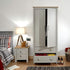 Modern Grey Storage, Melamine Finish - LANCASTER DOUBLE WARDROBE