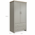 Modern Grey Storage, Melamine Finish - LANCASTER DOUBLE WARDROBE