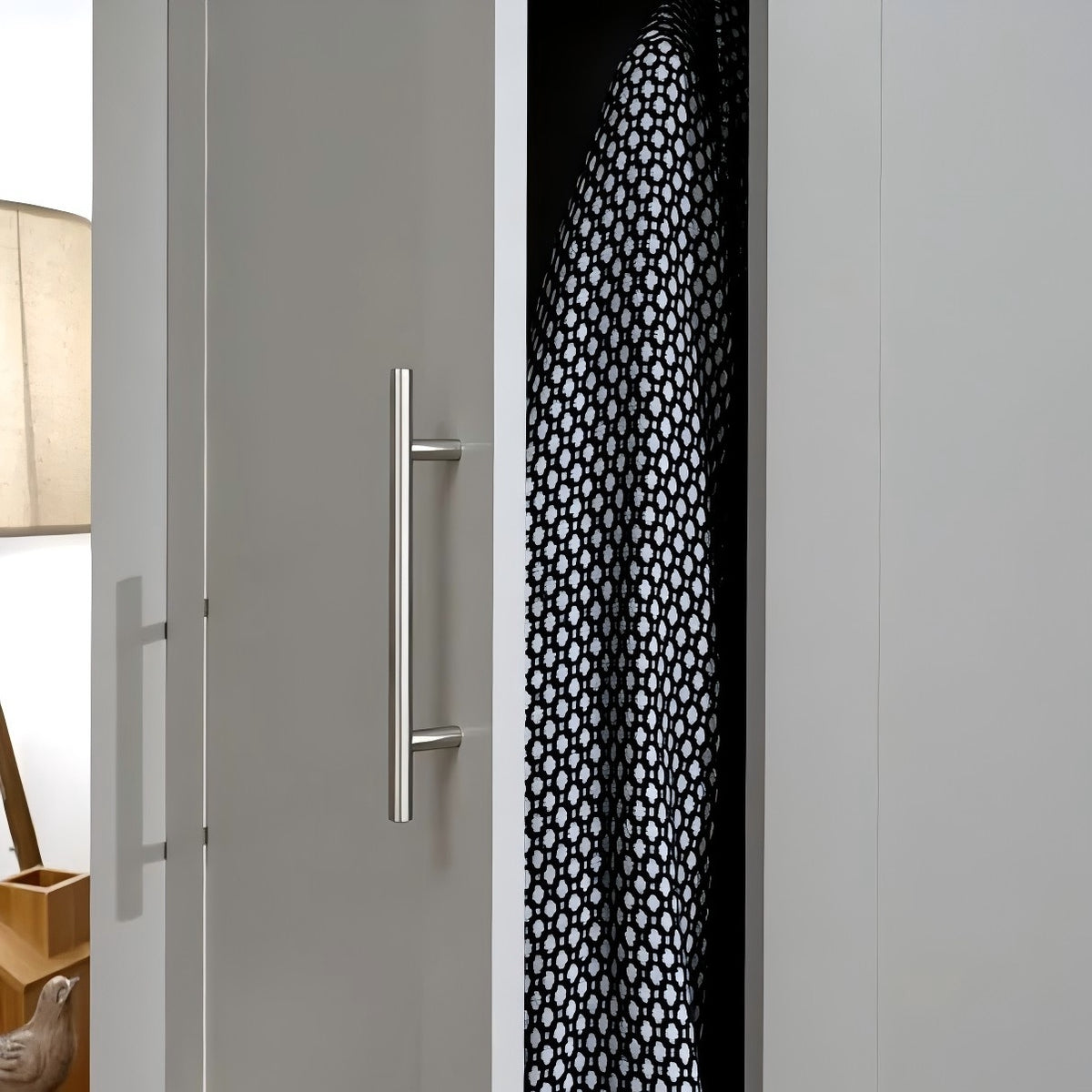 Modern Grey Storage, Melamine Finish - LANCASTER DOUBLE WARDROBE
