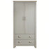 Modern Grey Storage, Melamine Finish - LANCASTER DOUBLE WARDROBE