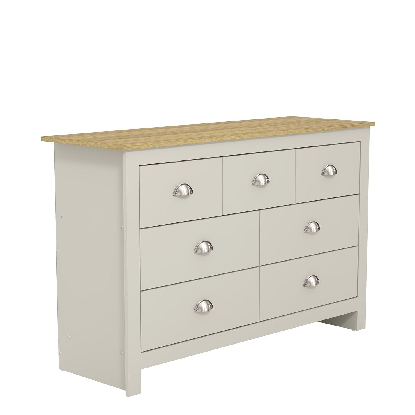 Modern Grey Storage, Particle Board Chest - LANCASTER MULTI CHEST GREY