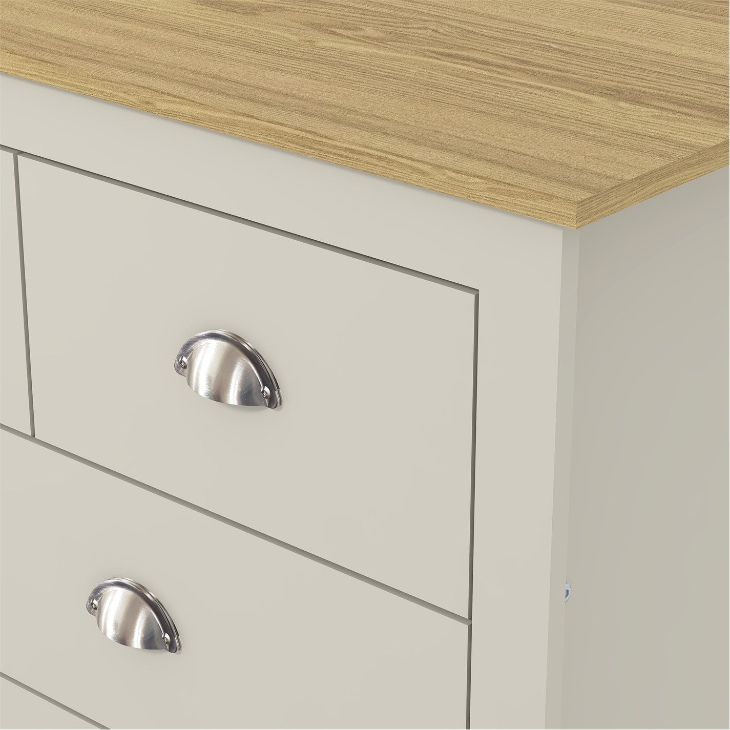 Modern Grey Storage, Particle Board Chest - LANCASTER MULTI CHEST GREY
