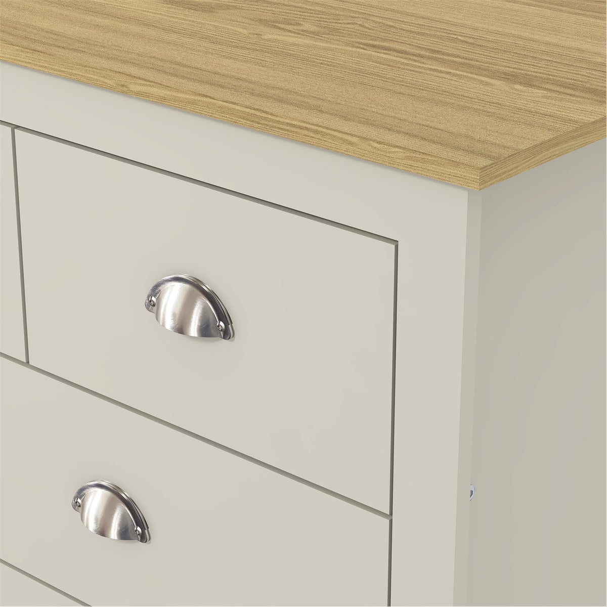 Modern Grey Storage, Particle Board Chest - LANCASTER MULTI CHEST GREY