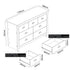 Modern Grey Storage, Particle Board Chest - LANCASTER MULTI CHEST GREY