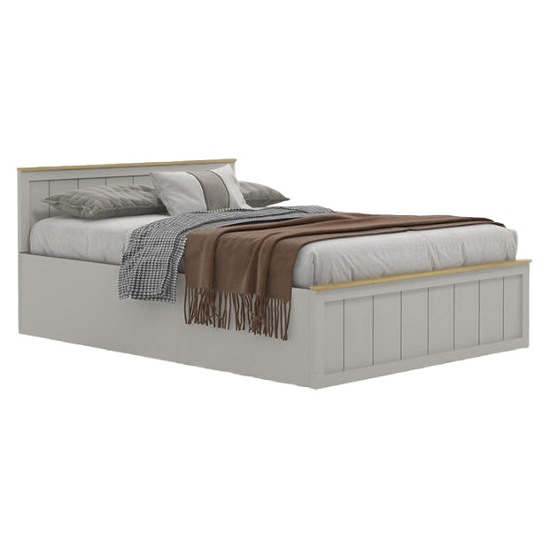 Modern Grey Ottoman, Particle Board Frame - LANCASTER Double Bed