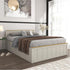 Modern Grey Ottoman, Particle Board Frame - LANCASTER Double Bed