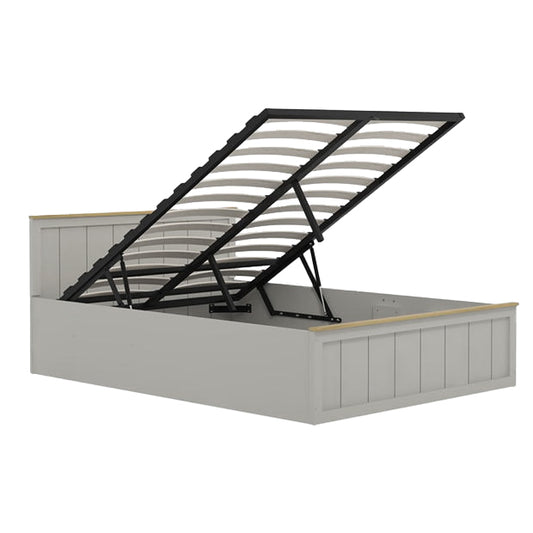 Modern Grey Ottoman, Particle Board Frame - LANCASTER Double Bed