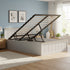 Modern Grey Ottoman, Particle Board Frame - LANCASTER Double Bed