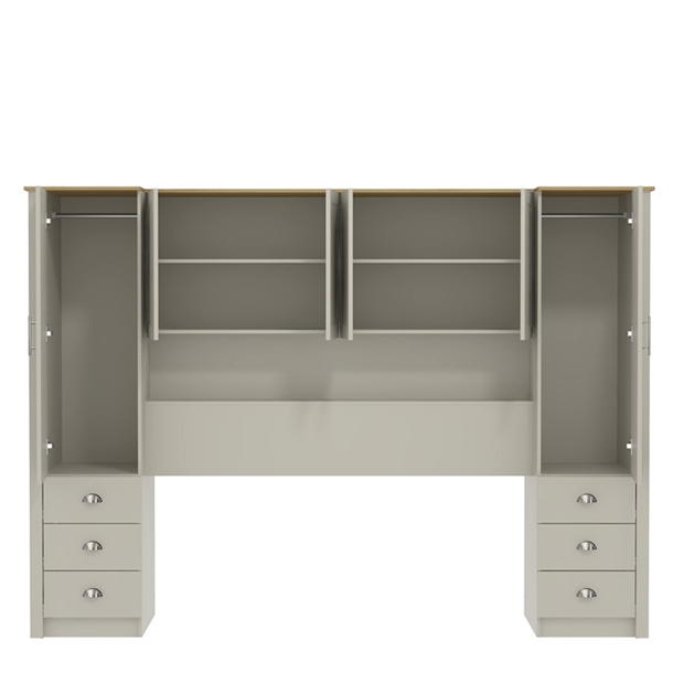 Modern Storage Cabinet, Particleboard & MDF - LANCASTER OVERBED STORAGE GREY