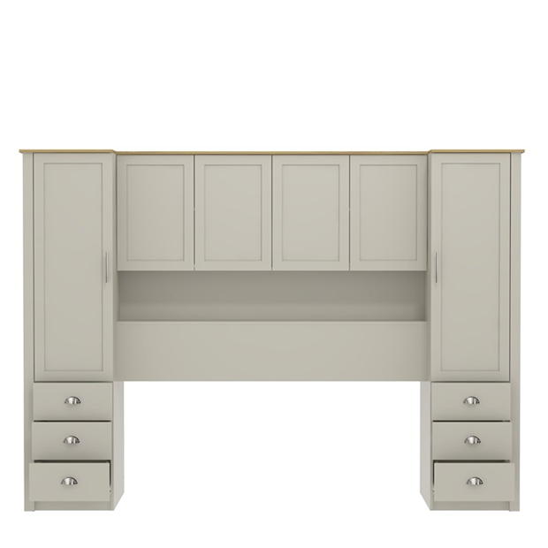 Modern Storage Cabinet, Particleboard & MDF - LANCASTER OVERBED STORAGE GREY