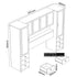 Modern Storage Cabinet, Particleboard & MDF - LANCASTER OVERBED STORAGE GREY
