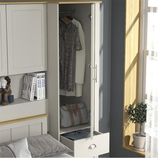 Modern Storage Cabinet, Particleboard & MDF - LANCASTER OVERBED STORAGE GREY