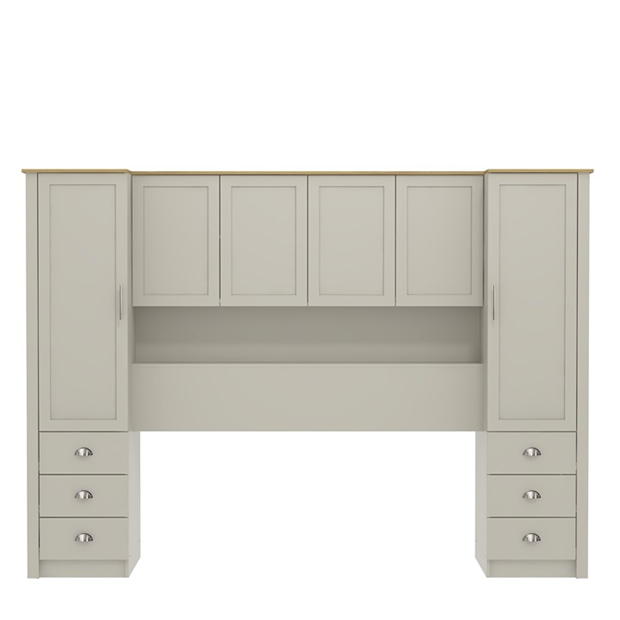 Modern Storage Cabinet, Particleboard & MDF - LANCASTER OVERBED STORAGE GREY
