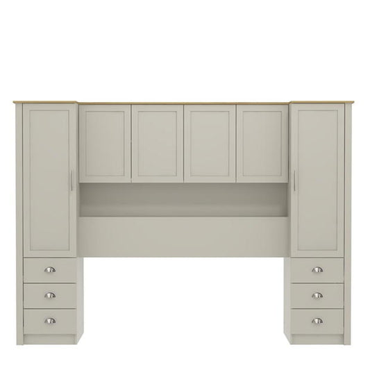 Modern Storage Cabinet, Particleboard & MDF - LANCASTER OVERBED STORAGE GREY