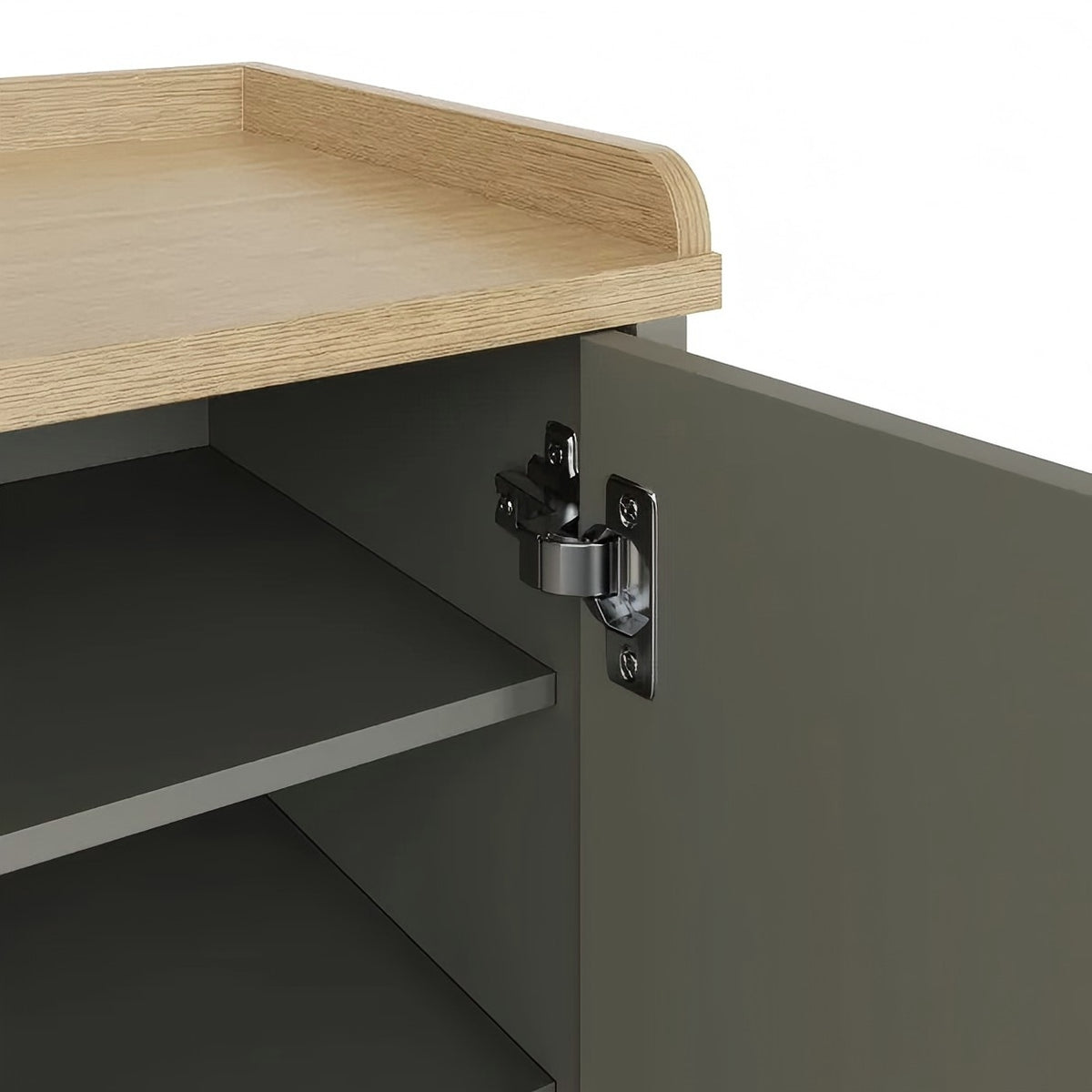 Modern Grey Melamine Shoe Bench - LANCASTER