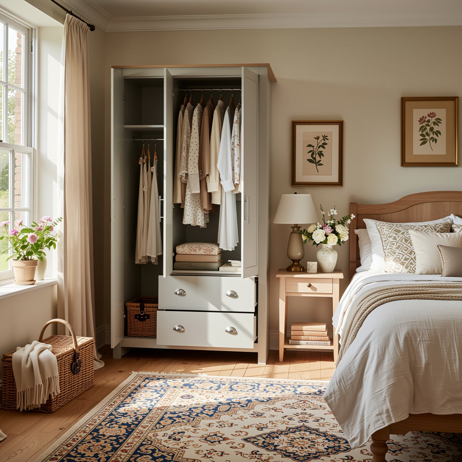 Modern Grey Storage, Melamine Finish - LANCASTER TRIPLE WARDROBE