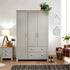Modern Grey Storage, Melamine Finish - LANCASTER TRIPLE WARDROBE