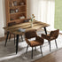 Modern Suede Dining Chair, Brown Fabric - MAYFAIR SUEDE BROWN FR