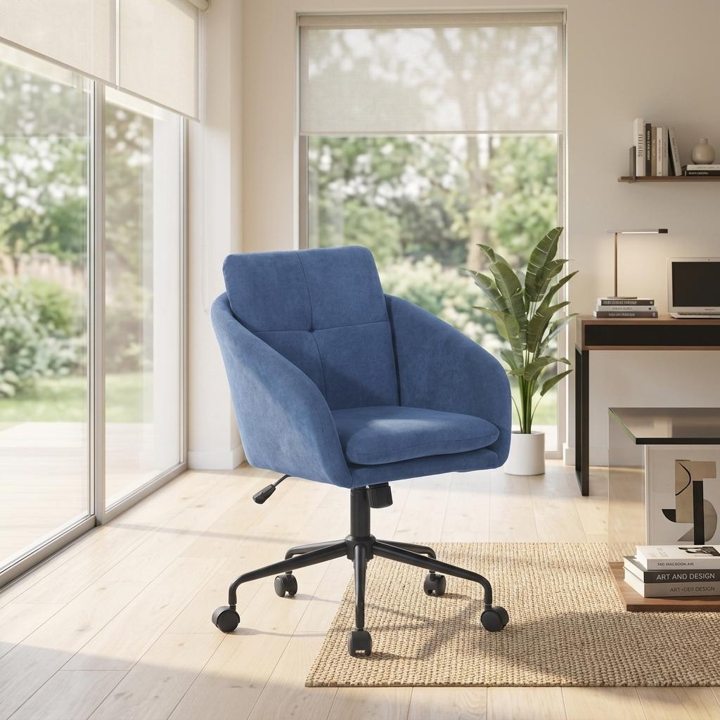 Modern Blue Fabric Office Chair – LARSON BLUE