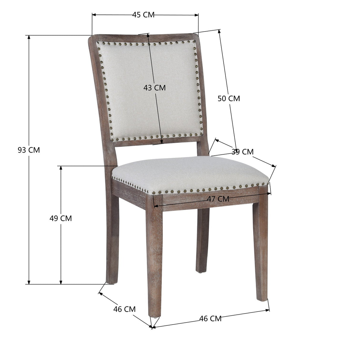 Lavande Solid Wood Dining Chair