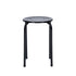 Modern Black Metal Stool, Powder Coated Finish - LEMON DRIPS BLACK