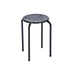 Modern Black Metal Stool, Powder Coated Finish - LEMON DRIPS BLACK