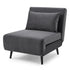 Modern Velvet Sofa, Grey Iron Legs - LENA CB GREY