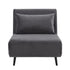 Modern Velvet Sofa, Grey Iron Legs - LENA CB GREY