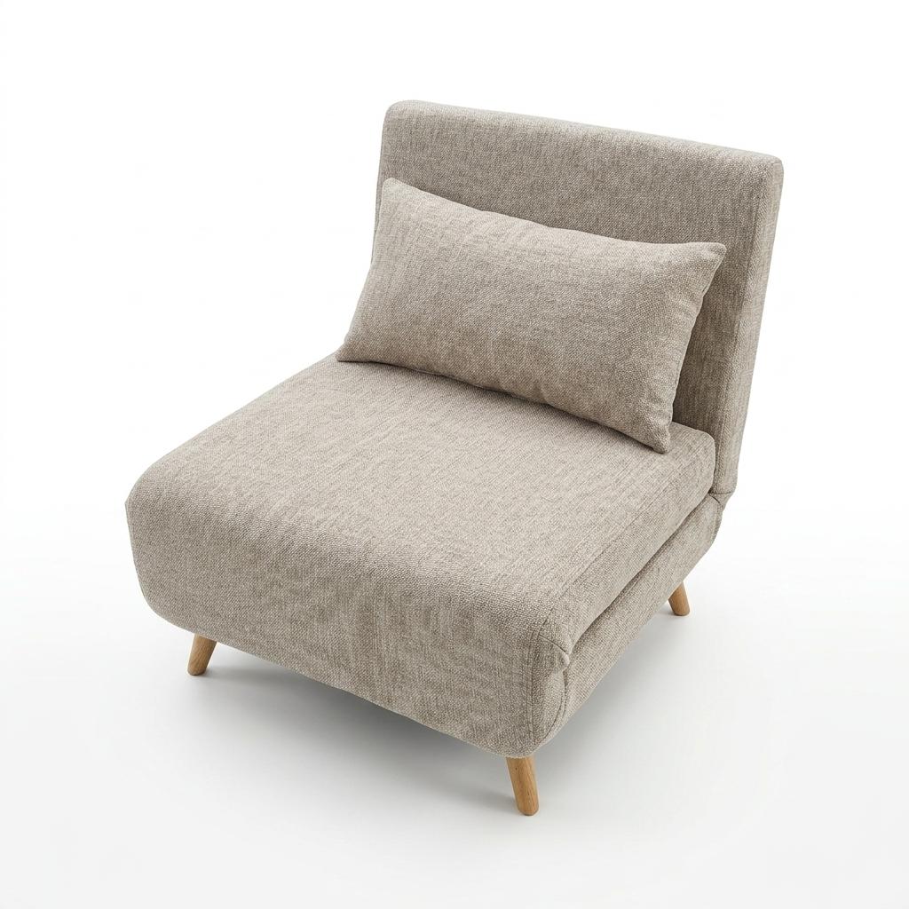 Modern Velvet Sofa, Oak Legs - LENA CB NATURAL