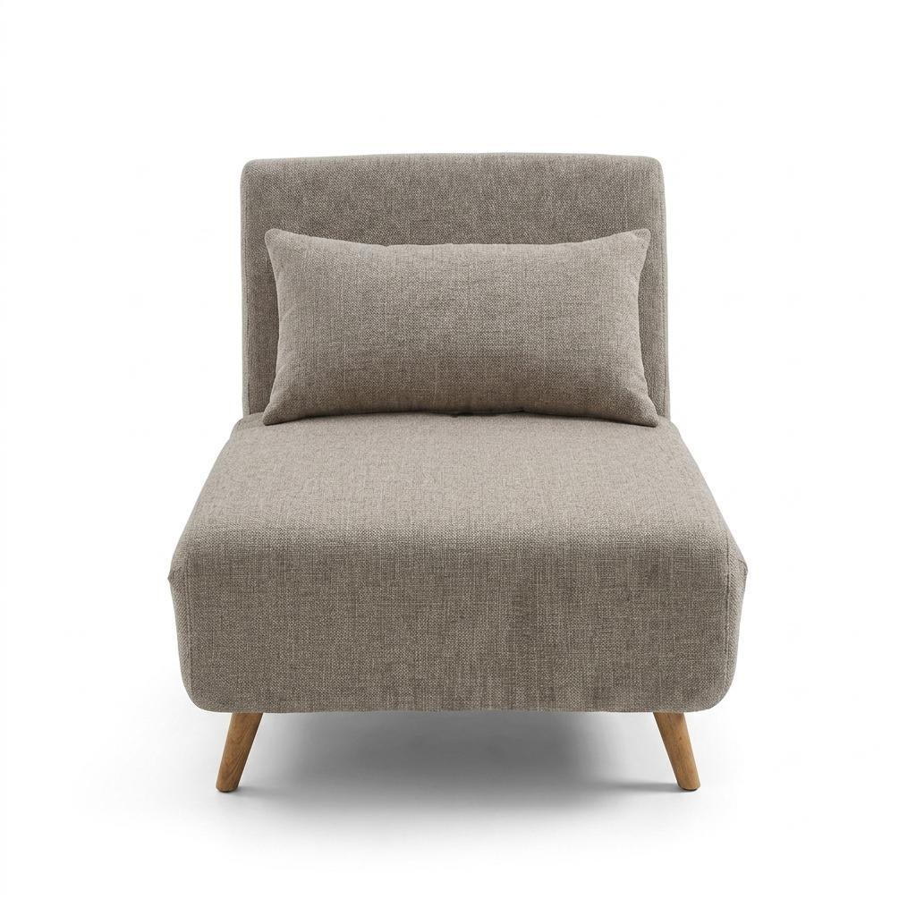 Modern Velvet Sofa, Oak Legs - LENA CB NATURAL