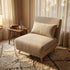 Modern Velvet Sofa, Oak Legs - LENA CB NATURAL