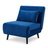 Modern Velvet Sofa Bed, Navy Blue Iron Legs - LENA CB NAVY