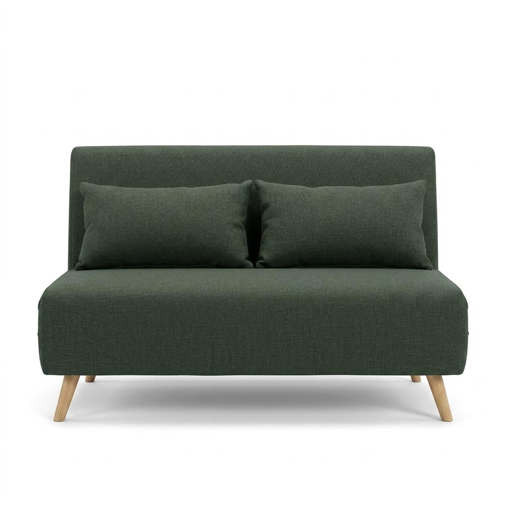 Modern Velvet Green, Rubberwood Legs - LENA SOFAB GREEN