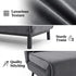 Modern Velvet Sofa, Navy Blue Iron Legs - LENA SOFAB